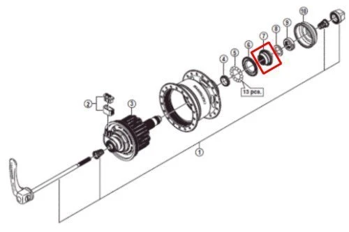 Shimano Konus VR DH-T785 / DH-3D80 / HB-M785 Links Y-2YJ98020 2 Shimano Konus VR DH-T785 / DH-3D80 / HB-M785 Links Y-2YJ98020 – Bild 2