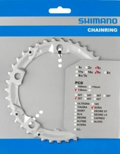 Shimano Sora Triple 9-fach Ab 2007 39 Zähne Silber (D-Type) Y-1H998010