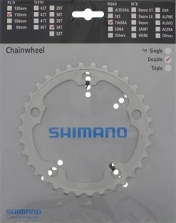 Shimano Tiagra Compact 9-fach 34 Zähne Silber (F-Type) Y-1HA34000