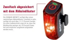 Sigma Infinity Mit Akku Für USB-Ladegerät 9 Sigma Infinity Mit Akku Für USB-Ladegerät -Fuxon Speichern Sigma Batterieruecklicht Rueckleuchte Infinity USB Akku 15200 4016224152001d