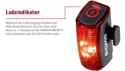 Sigma Infinity Mit Akku Für USB-Ladegerät 10 Sigma Infinity Mit Akku Für USB-Ladegerät -Fuxon Speichern Sigma Batterieruecklicht Rueckleuchte Infinity USB Akku 15200 4016224152001e