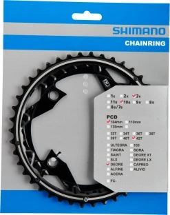Shimano Deore Ab 2014 4-Arm 10-fach 42 Zähne AE-Type Alu Schwarz Y-10098020