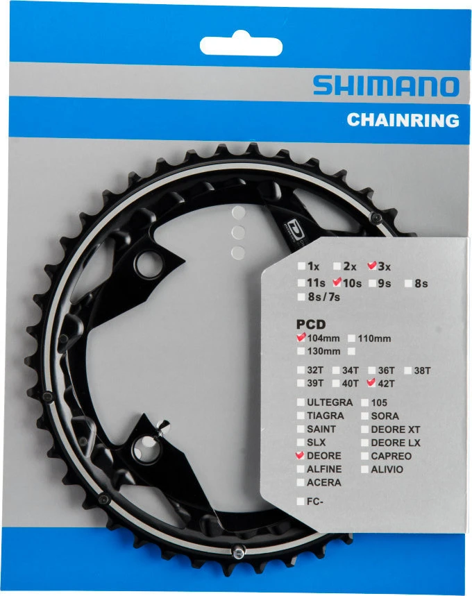 Shimano Deore Ab 2014 4-Arm 10-fach 42 Zähne AE-Type Alu Schwarz Y-10098020 1 Shimano Deore Ab 2014 4-Arm 10-fach 42 Zähne AE-Type Alu Schwarz Y-10098020
