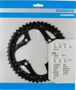 Shimano Deore Ab 2014 4-Arm 10-fach 48 Zähne AL-Type Alu Schwarz Für Kettenschutzring Y-10098040
