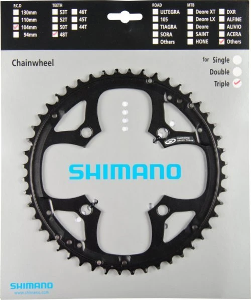 Shimano Deore 2000 4-Arm 48 Zähne T-Type IG Alu Schwarz Für Schutzring Y-1FM98120 / Y-1HL98140 1 Shimano Deore 2000 4-Arm 48 Zähne T-Type IG Alu Schwarz Für Schutzring Y-1FM98120 / Y-1HL98140