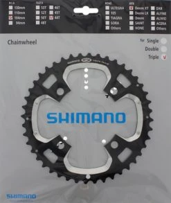 Shimano XT Ab 2008 4-Arm 9-fach 44 Zähne AA-Type IG Alu Schwarz-silber Y-1J198010