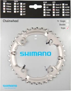 Shimano Deore Ab 2007 36 Zähne U-Type Silber Y-1J898080
