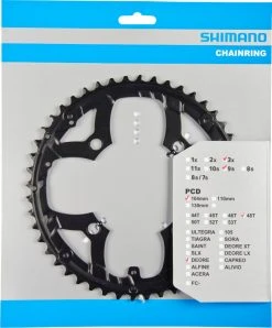 Shimano Deore Ab 2010 48 Zähne U-Type Für Schutzring Schwarz Y-1LD98160