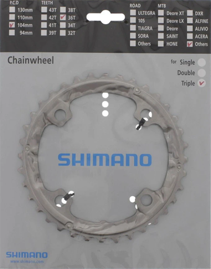 Shimano T-551 Ab 2011 4-Arm 10-fach 36 Zähne AL-Type Alu Si. Y-1MX98040 Ersatz: Y-1MP98020 1 Shimano T-551 Ab 2011 4-Arm 10-fach 36 Zähne AL-Type Alu Si. Y-1MX98040 Ersatz: Y-1MP98020