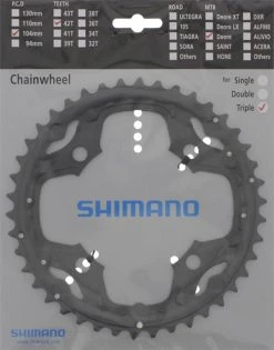 Shimano Deore Ab 2012 4-Arm 10-fach 42 Zähne AE-Type Alu Schwarz Y-1MZ98020