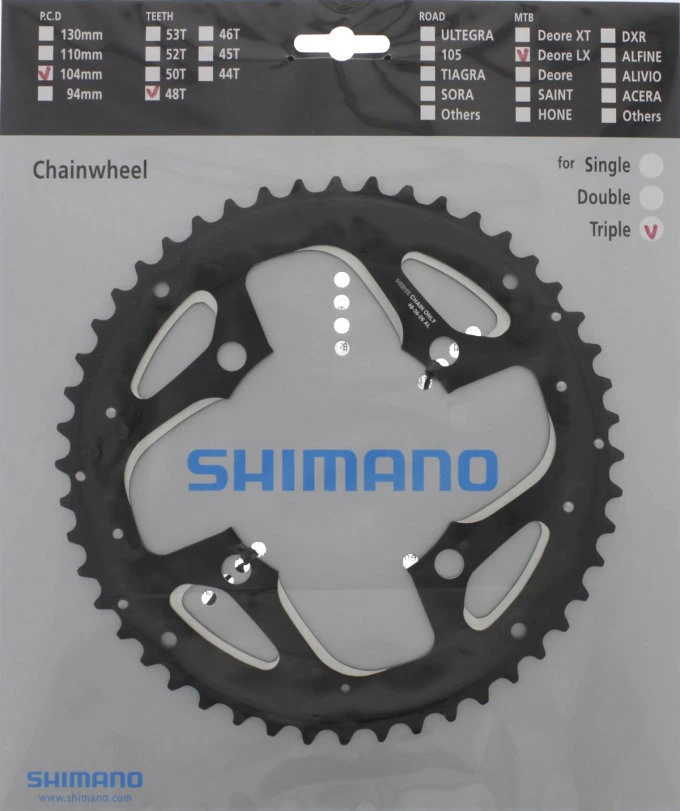Shimano LX Ab 2013 4-Arm 10-fach 48 Zähne AL-Type Alu Schwarz Für Kettenschutz Y-1NJ98120 1 Shimano LX Ab 2013 4-Arm 10-fach 48 Zähne AL-Type Alu Schwarz Für Kettenschutz Y-1NJ98120